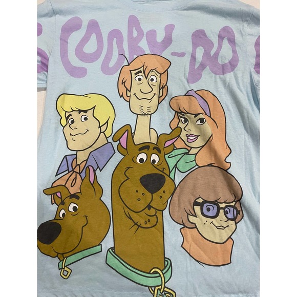 Scooby Doo kids Shirt Print Skimmer Short Sleeve T-Shirt Large - Picture 2 of 7